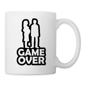 Papa Mama Game Over - Tasse - Weiß - Rechts