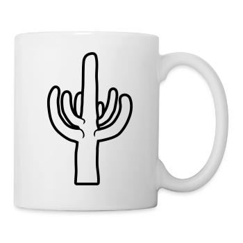 Silhouette Desert Cactus Plant - Mug - white - Right