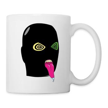 terroriste qui tire la langue - Mug blanc - blanc - Droite