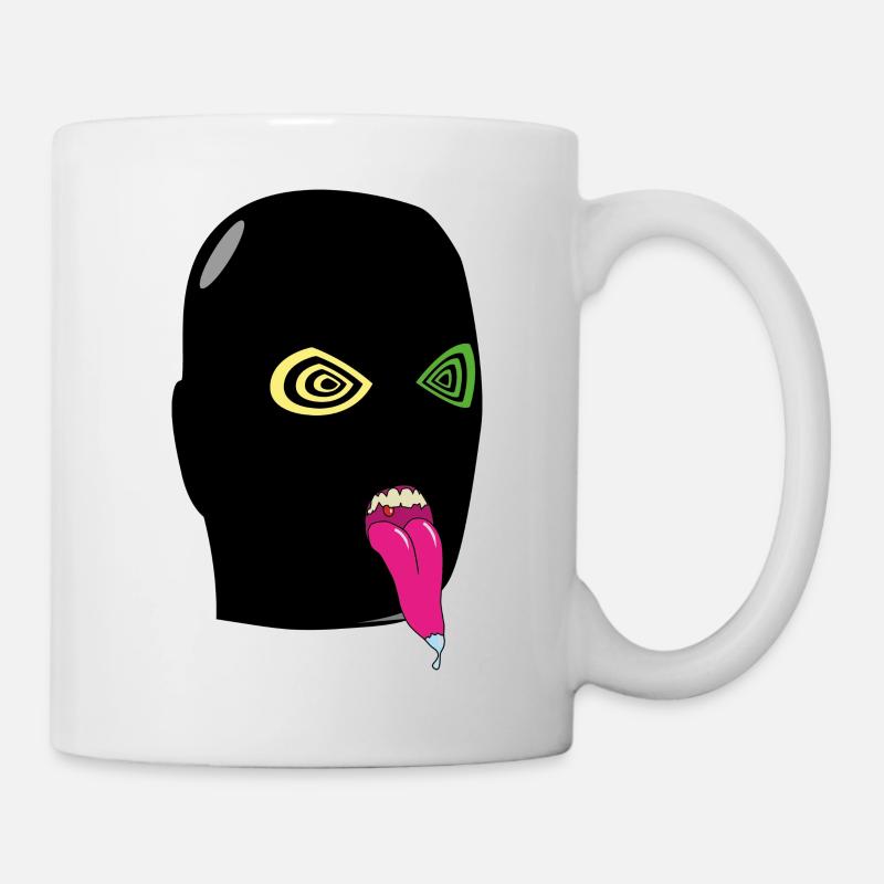 terroriste qui tire la langue - Mug blanc - blanc