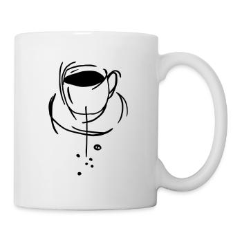 Café - Mug blanc - blanc - Droite