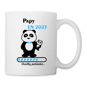 Papy en 2023, futur grand-père, bientôt papy - Mug blanc - blanc - Droite