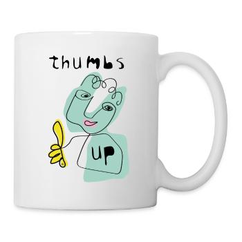 Schlägt hoch - Tasse - Weiß - Rechts
