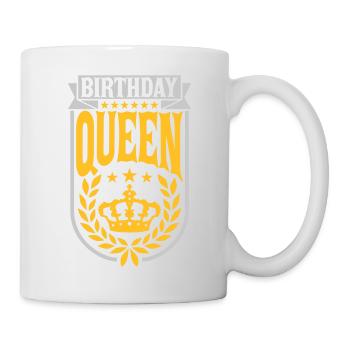 Mama Birthday Queen Logo - Mug blanc - blanc - Droite