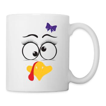 Drôle de Turquie Face Girl - Mug blanc - blanc - Droite