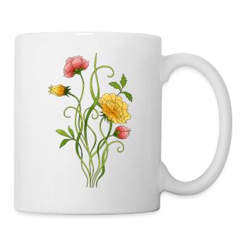 Fleur - Mug blanc - blanc - Droite