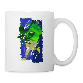 Music funny jazz retro song hipster vinyl party - Mug - white - Right