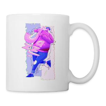 Music funny jazz retro song hipster vinyl party - Mug - white - Right