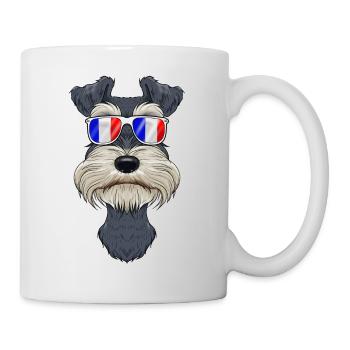 Lunettes de soleil miniatures Schnauzer France I Français - Mug blanc - blanc - Droite