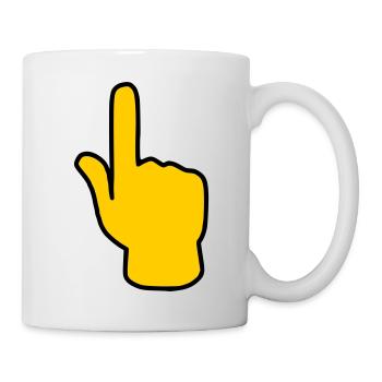 Emoji zeigen oben Skizze Farbe - Tasse - Weiß - Rechts