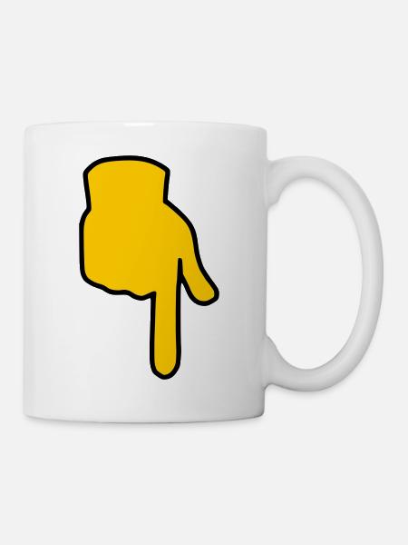 Emoji afficher la couleur de l’esquisse ci-dessous - Mug blanc - blanc