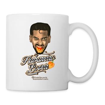 Chili Fan T-Shirt Habanero Lover - Tasse - Weiß - Rechts