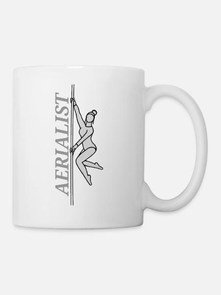 Aerialist Pole Figur - Tasse - Weiß