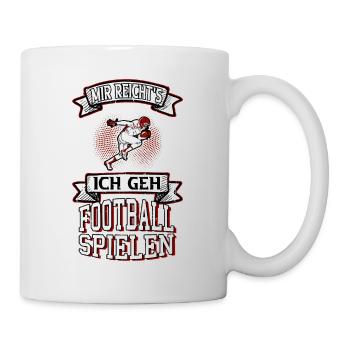 Football Spieler Spruch USA Sport Touchdown - Tasse - Weiß - Rechts