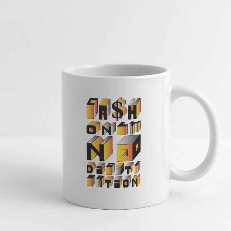 Argent comptant seulement Pas de numérisation Mug blanc