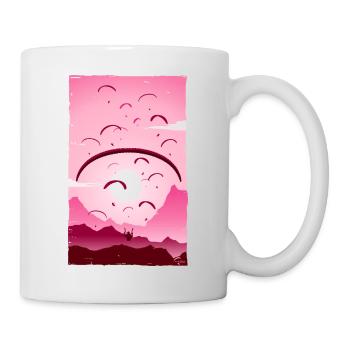 Paragliding Art Pink - Tasse - Weiß - Rechts