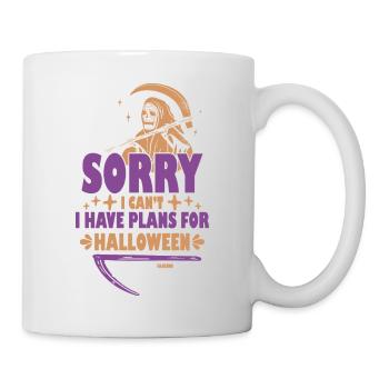 Sorry I can't I have plans for Halloween - Mug - white - Right