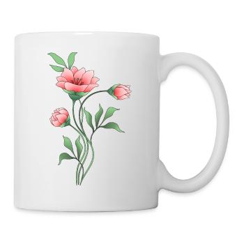 Fleur - Mug blanc - blanc - Droite