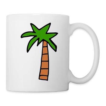 Palme - Tasse - Weiß - Rechts
