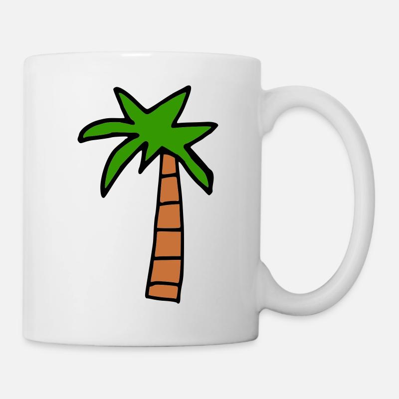 Palme - Tasse - Weiß