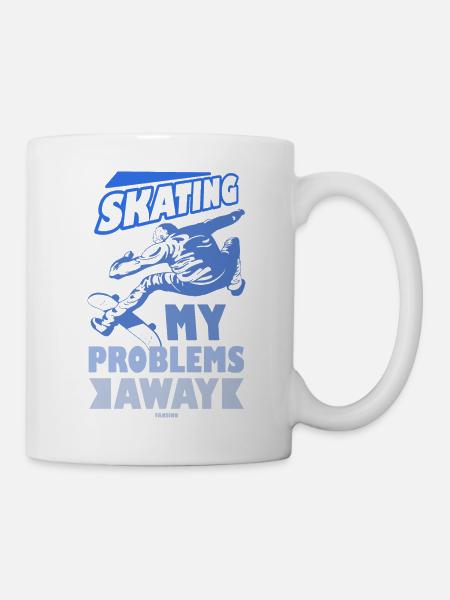 Skateboarding skating cool guys - Mug - white