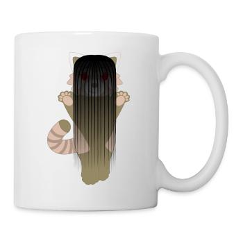 Red panda disguised as a demon girl for Halloween - Mug - white - Right