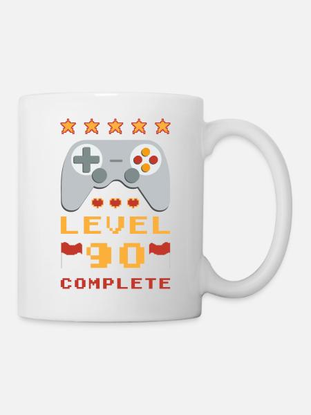 90th Birthday Level 90 Complete - Mug - white