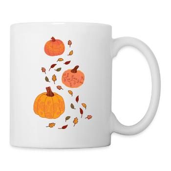 Ornements de citrouille - Mug blanc - blanc - Droite