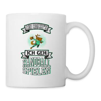 Handball Handballspieler Spruch Lustig Pferd - Tasse - Weiß - Rechts