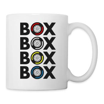 Box Box Box Box Grand Prix Tyres Compound Design - Mug - white - Right
