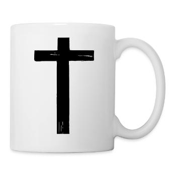 Croix chrétienne Confiance en Dieu Vecteur Jésus - Mug blanc - blanc - Droite