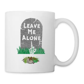 Leave Me Alone, Antisocial Skeleton - Mug - white - Right