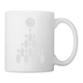 Design Bowling Kegeln Ball - Tasse - Weiß - Rechts