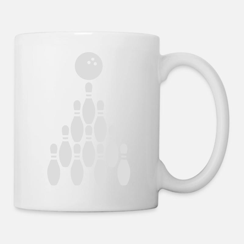 Design Bowling Kegeln Ball - Tasse - Weiß