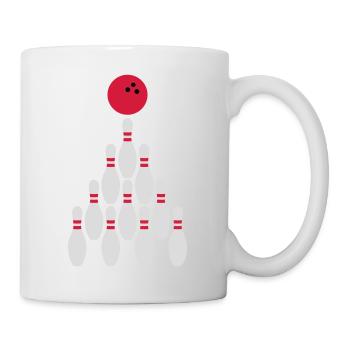 Bowling Kegeln Ball Design - Tasse - Weiß - Rechts