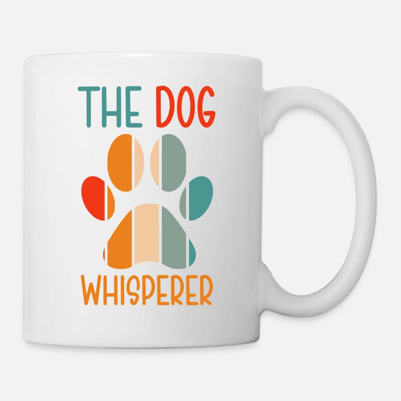 Amoureux des chiens Le chuchoteur de chien Patte de chien - Mug blanc - blanc