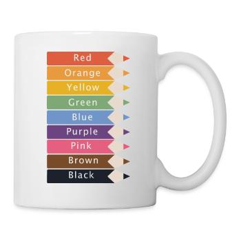 Colorful pens - Mug - white - Right