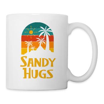 Sandy Hugs Beach Couples Ocean Lovers Voyage d'été - Mug blanc - blanc - Droite