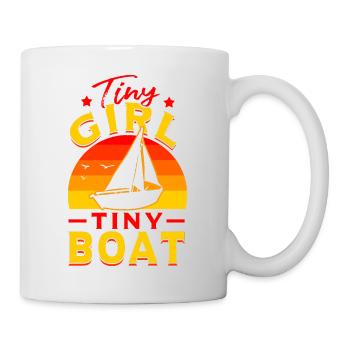 Kleines Mädchen Kleines Boot Segelschule Ostsee - Tasse - Weiß - Rechts