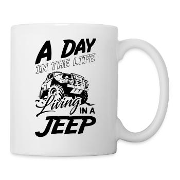 Une journée dans ma vie à vivre dans une - Mug blanc - blanc - Droite