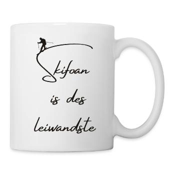 Skifoan is des Leiwandste - Tasse - Weiß - Rechts