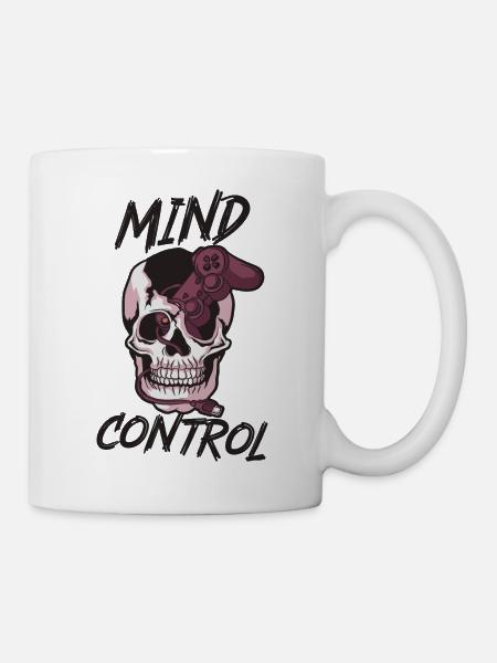 Conception de jeu de contrôle mental - Mug blanc - blanc