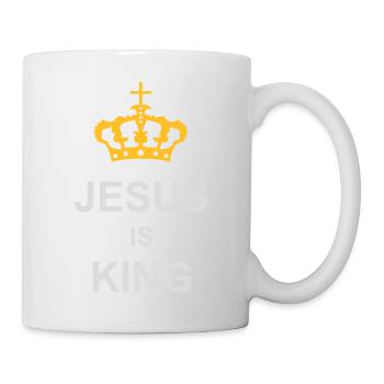 Citation de Jésus est roi - Mug blanc - blanc - Droite