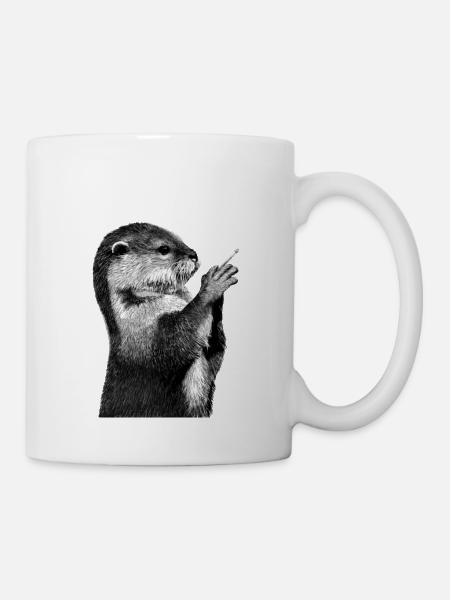 Otter - Tasse - Weiß