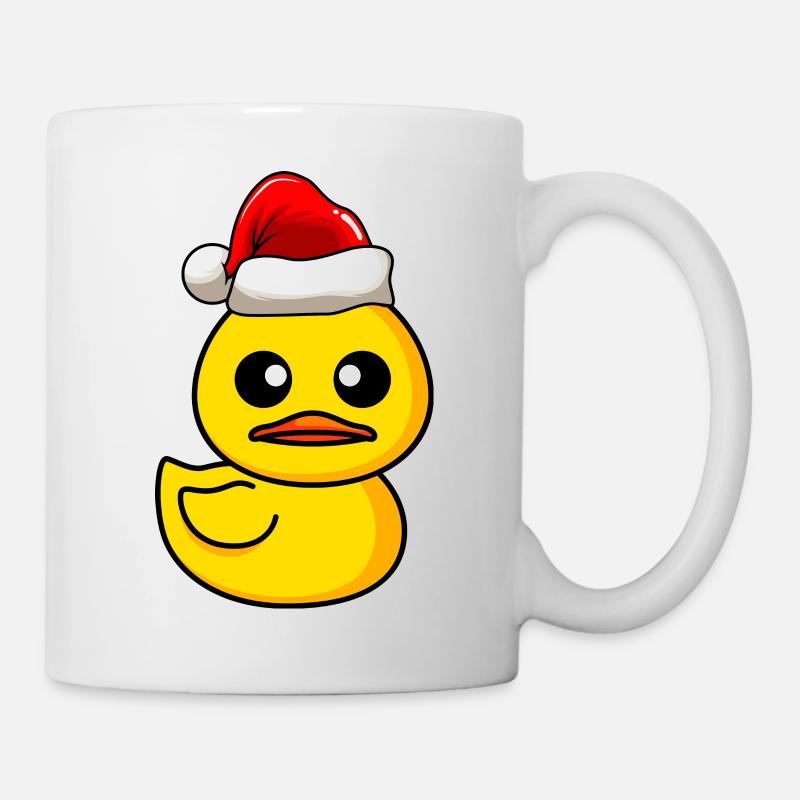 Ente Comic Weihnachten - Tasse - Weiß