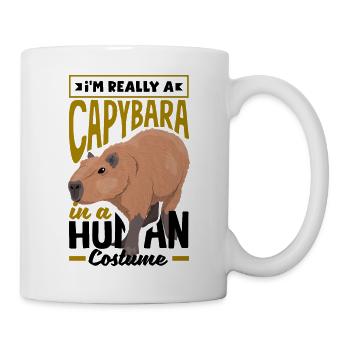 Capybara rongeur Je suis vraiment un Capybara dans un humain - Mug blanc - blanc - Droite
