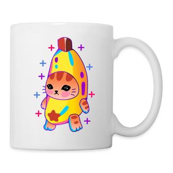 Costume de chat et de banane - Mug blanc - blanc - Droite