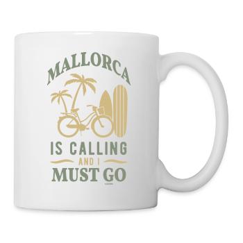 Mallorca Palmen Fahrrad Urlaub - Tasse - Weiß - Rechts