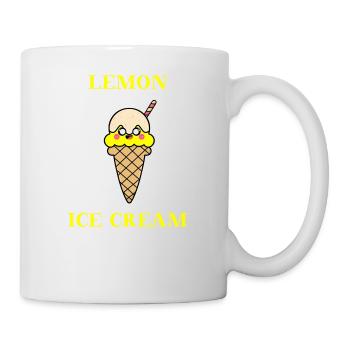 Lemon Ice Cream süß niedlich Geschenkidee Eis - Tasse - Weiß - Rechts