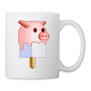 Eis am Stiel Schweinegesicht - Tasse - Weiß - Rechts